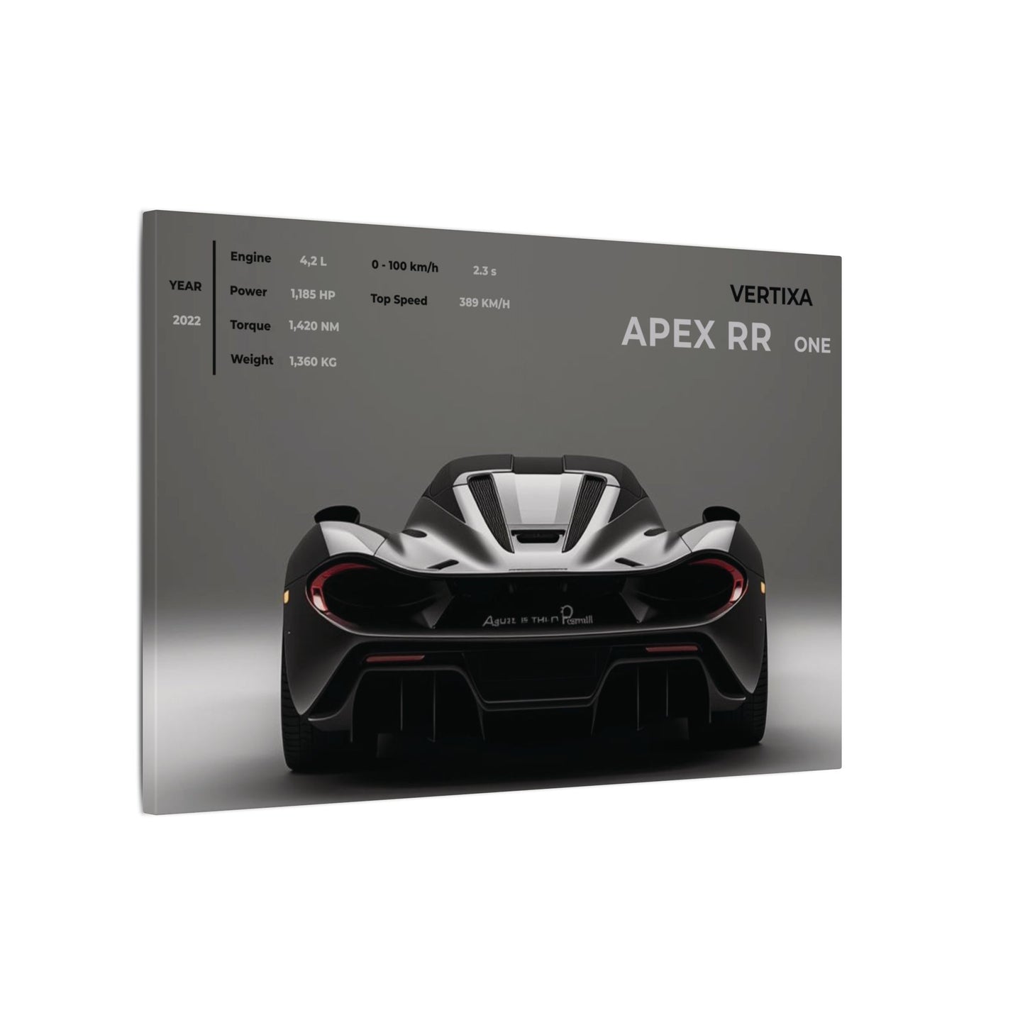 Greyline Supercar Rear View Canvas – Apex RR One (Horizontal)