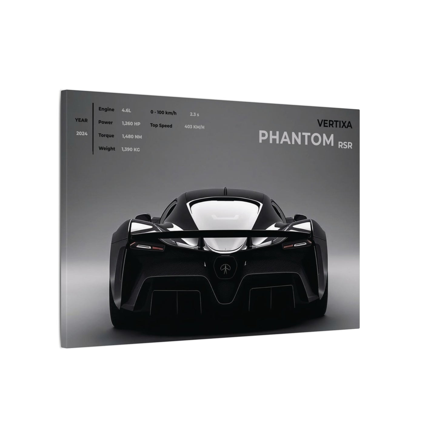 Greyline Supercar Rear View Canvas – Phantom RSR (Horizontal)