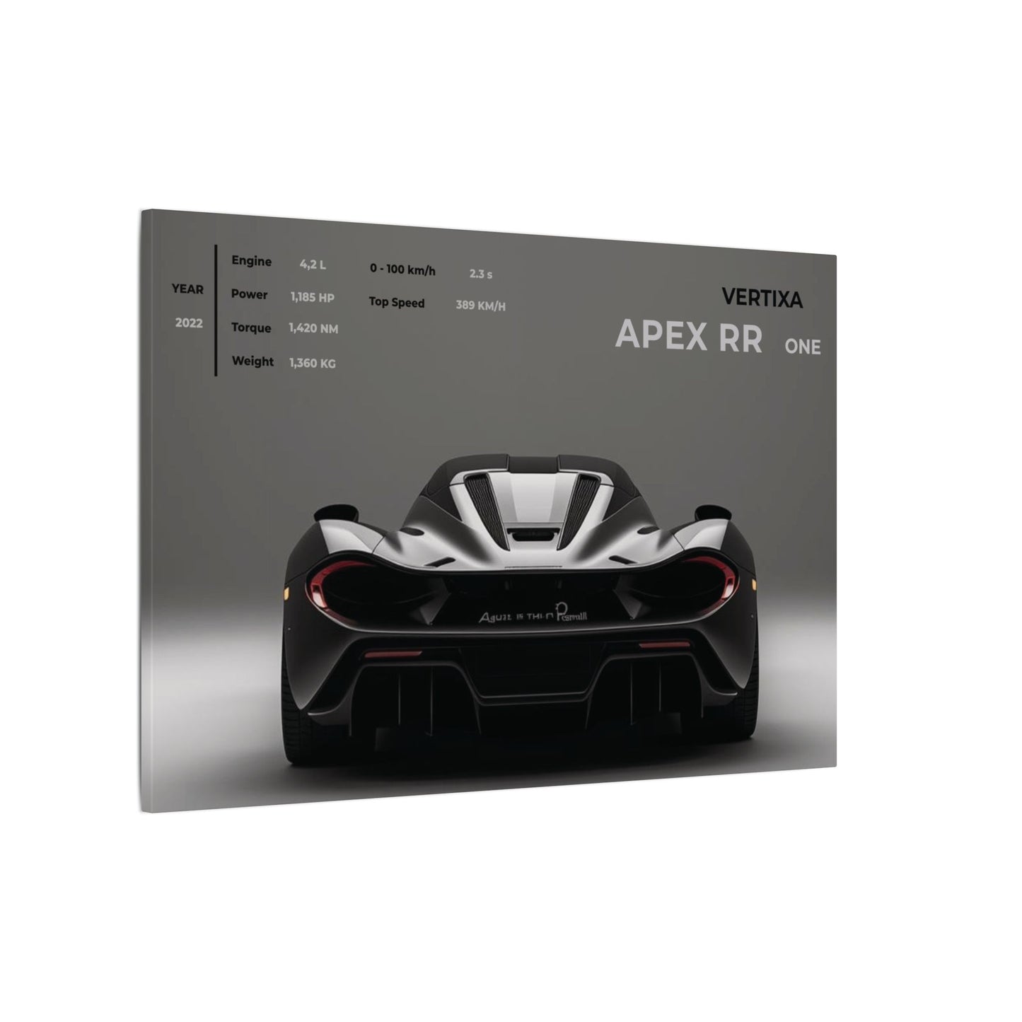 Greyline Supercar Rear View Canvas – Apex RR One (Horizontal)