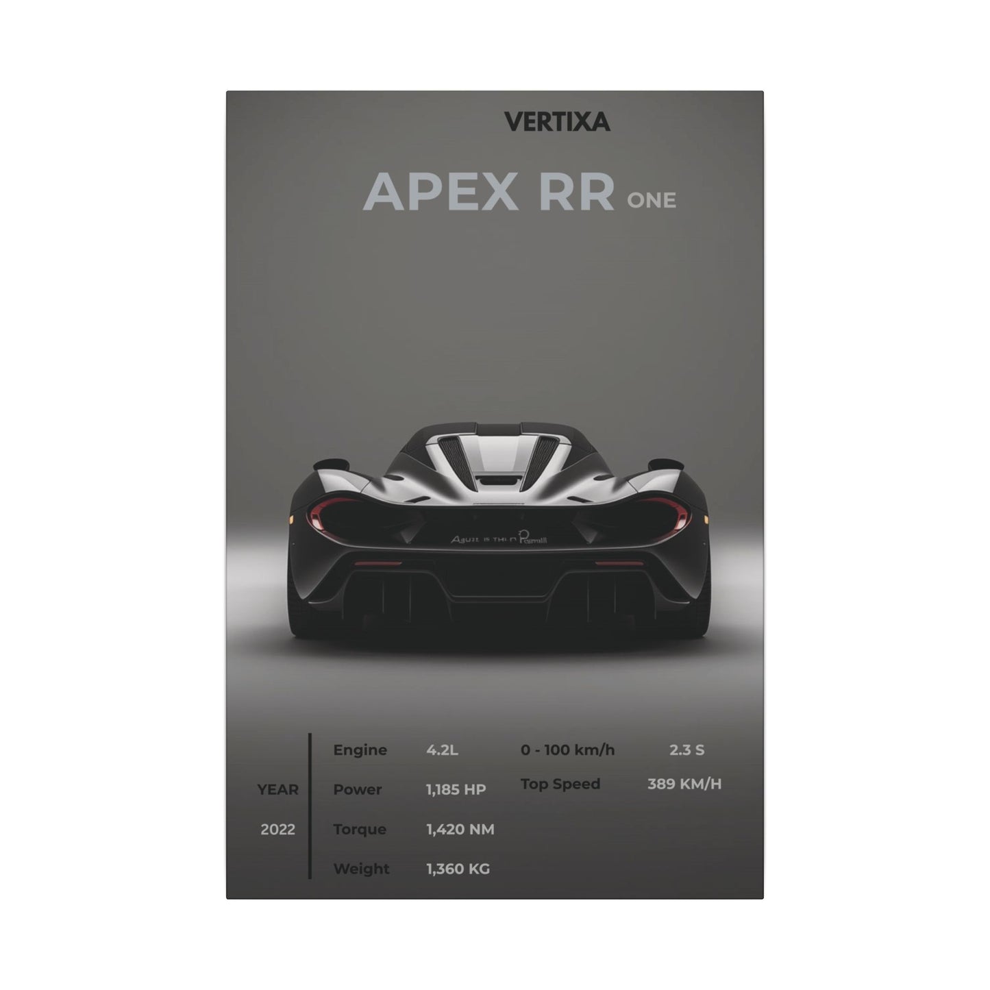 Greyline Supercar Rear View Canvas – Apex RR One