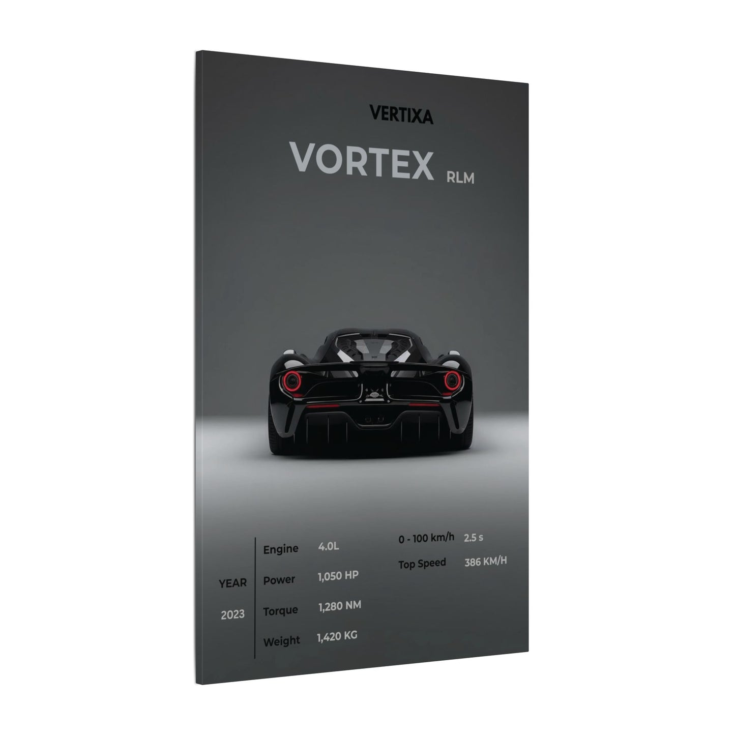 Greyline Supercar Rear View Canvas – Vortex RLM