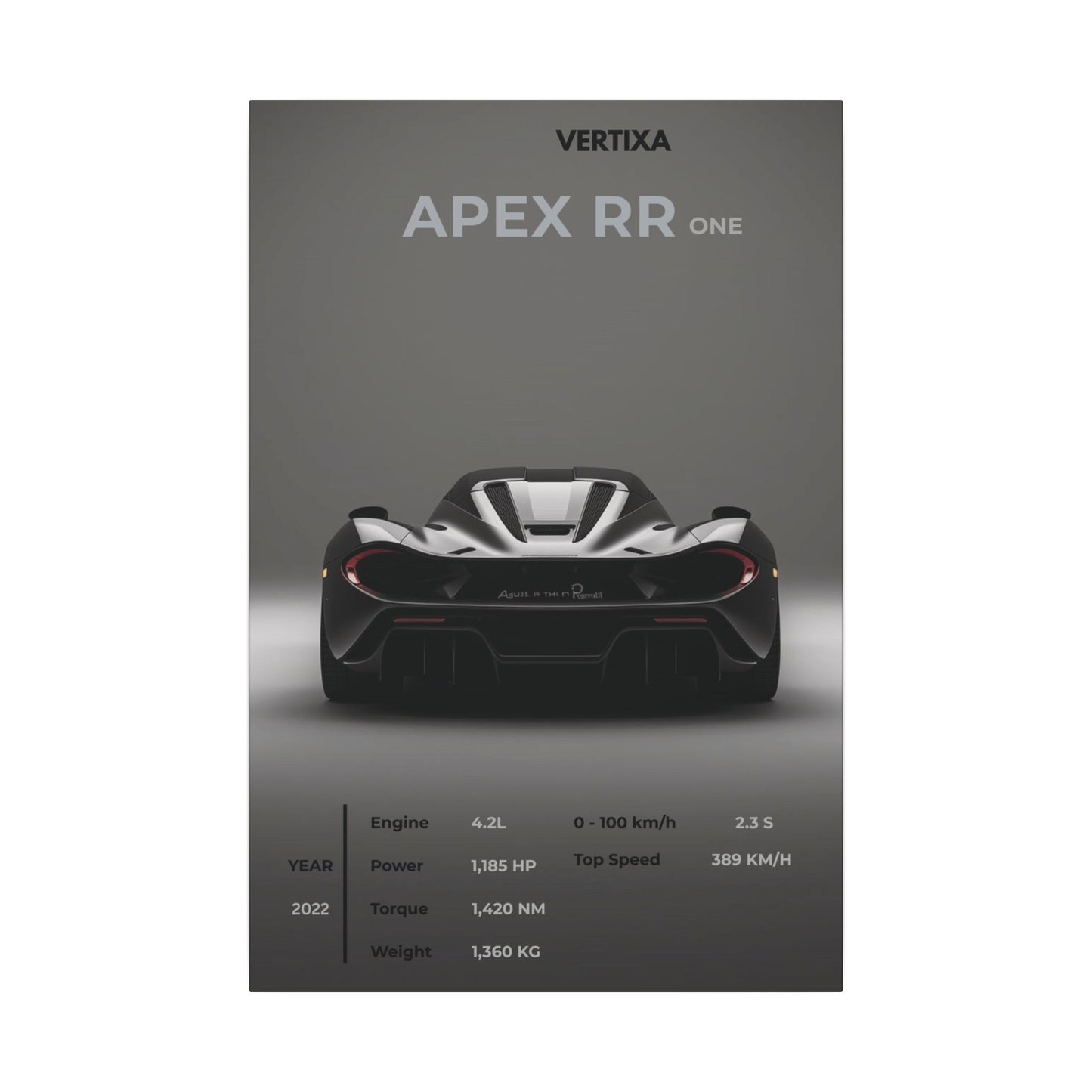 Greyline Supercar Rear View Canvas – Apex RR One