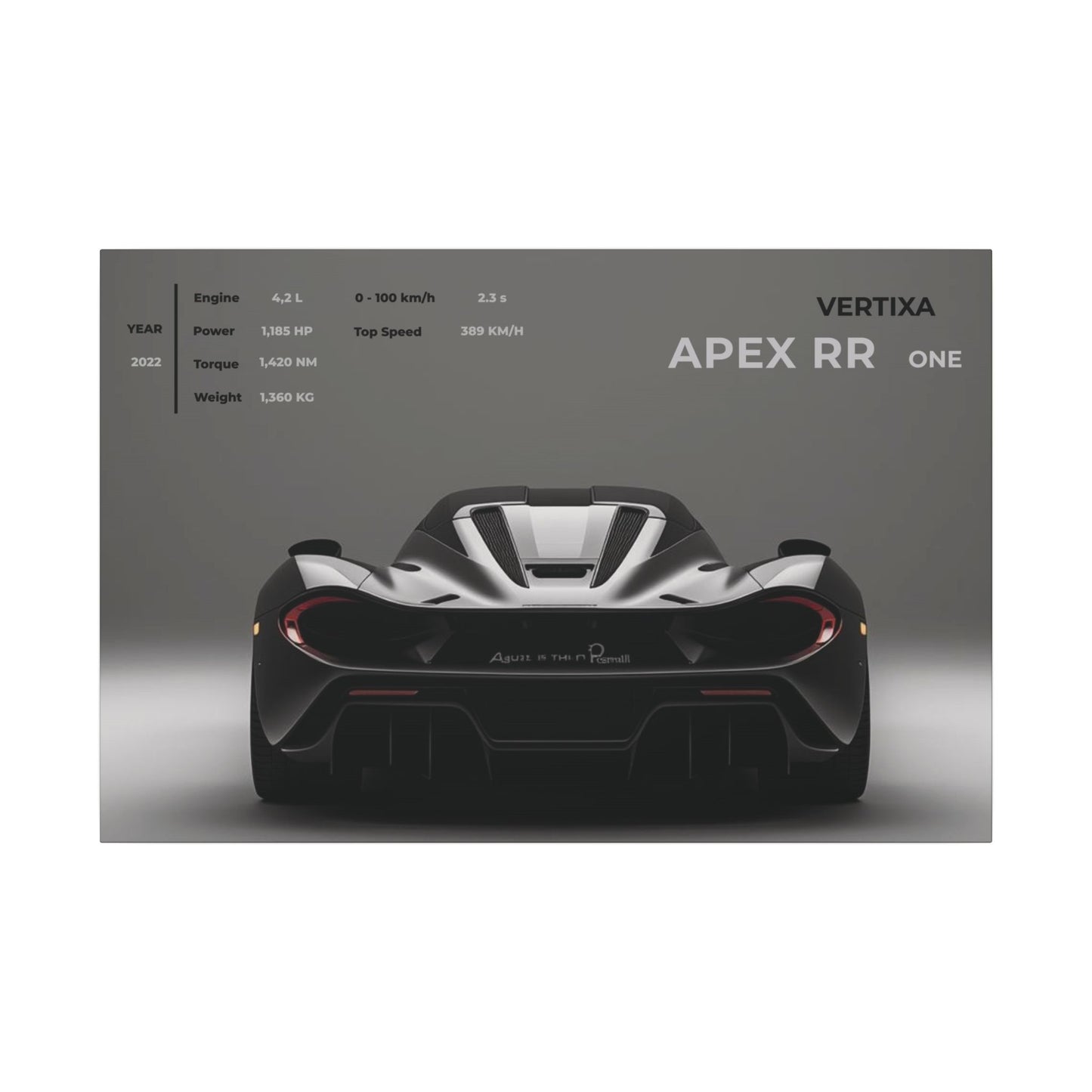 Greyline Supercar Rear View Canvas – Apex RR One (Horizontal)