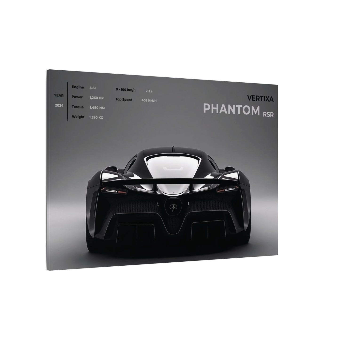 Greyline Supercar Rear View Canvas – Phantom RSR (Horizontal)