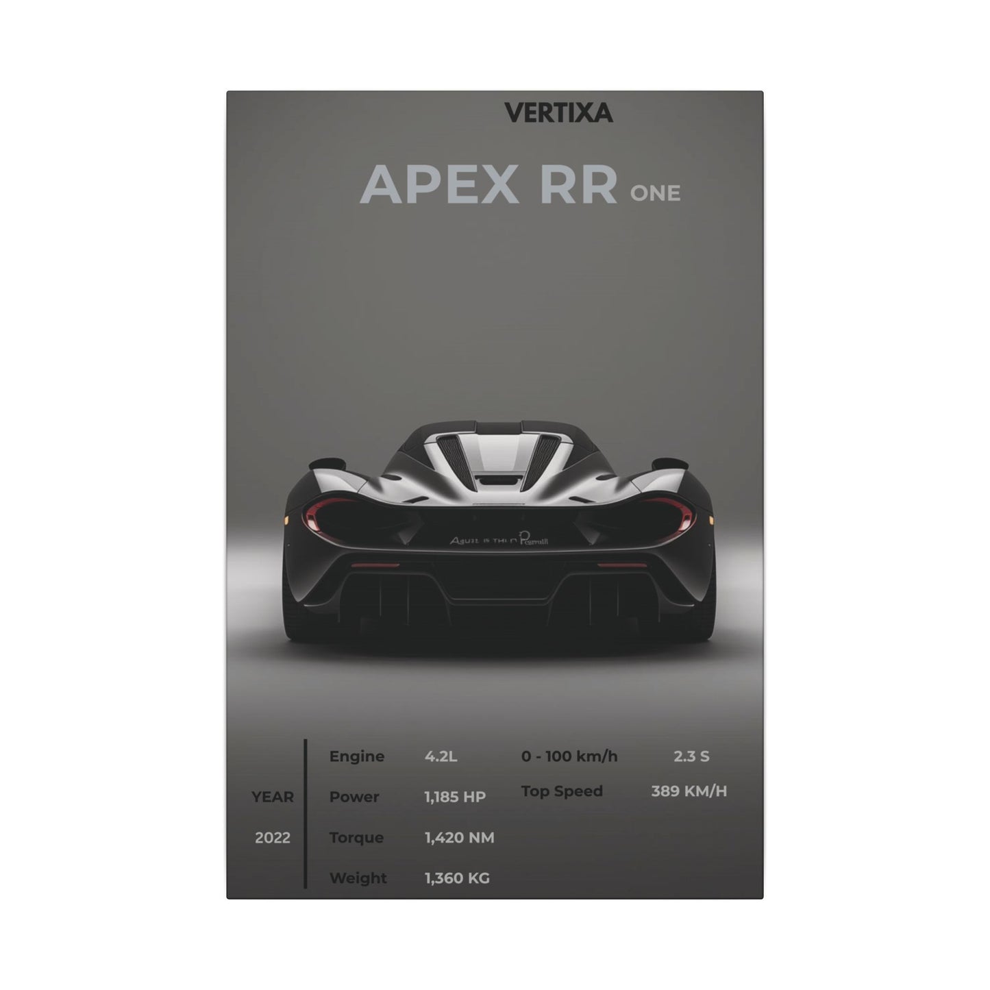 Greyline Supercar Rear View Canvas – Apex RR One