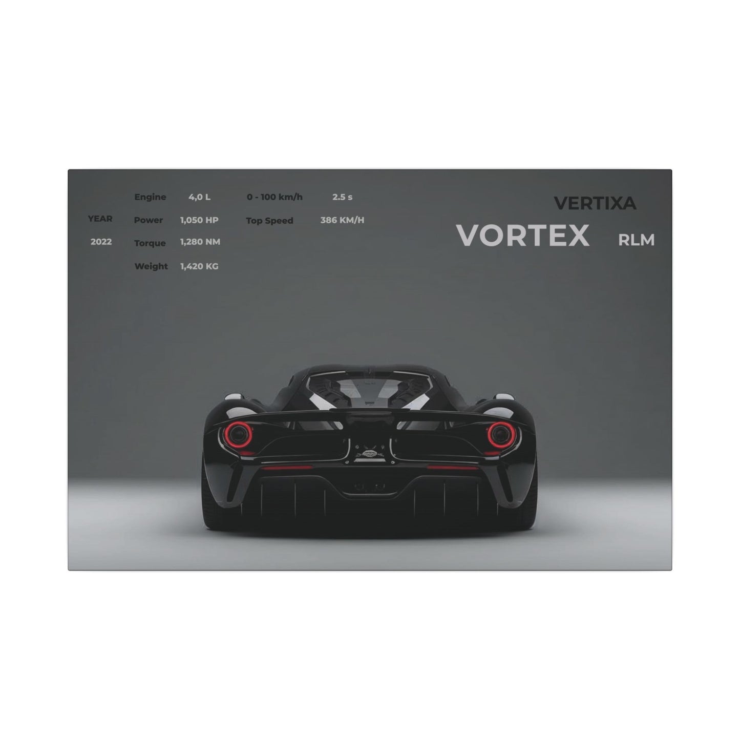 Greyline Supercar Rear View Canvas – Vortex RLM (Horizontal)
