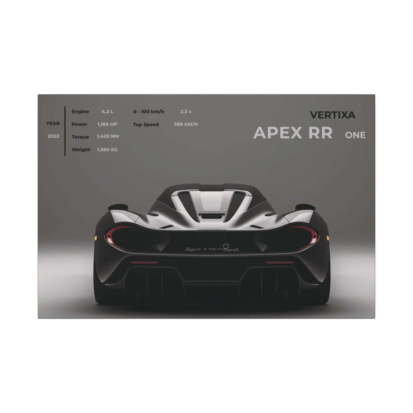Greyline Supercar Rear View Canvas – Apex RR One (Horizontal)