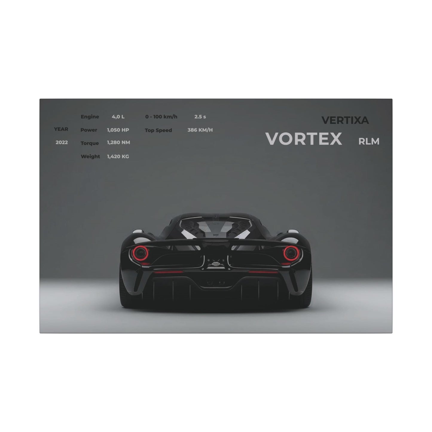 Greyline Supercar Rear View Canvas – Vortex RLM (Horizontal)