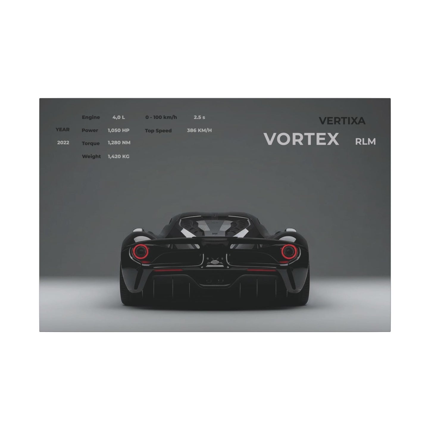 Greyline Supercar Rear View Canvas – Vortex RLM (Horizontal)
