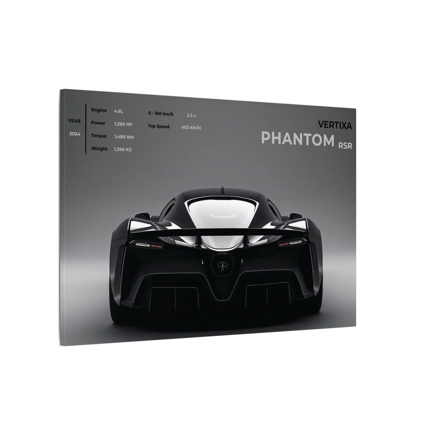 Greyline Supercar Rear View Canvas – Phantom RSR (Horizontal)