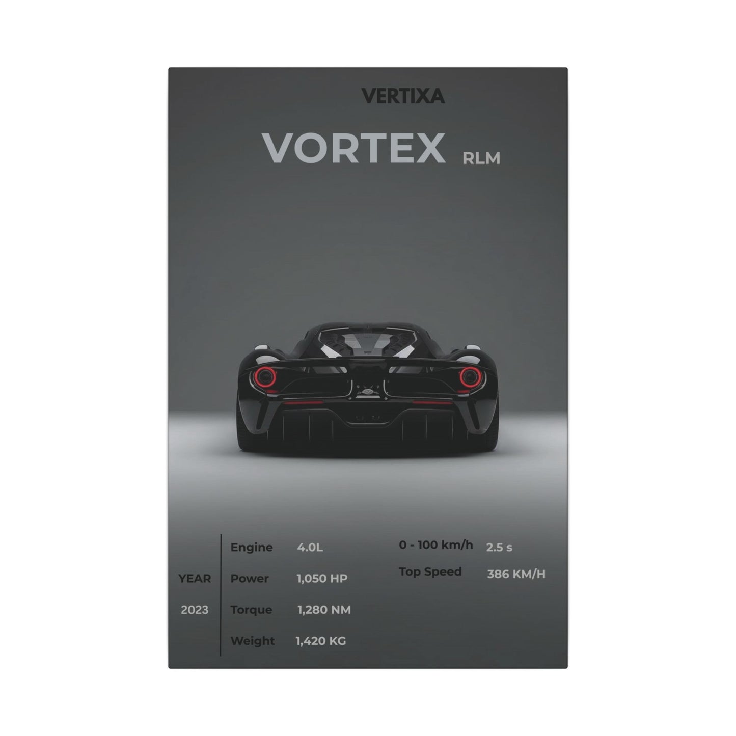 Greyline Supercar Rear View Canvas – Vortex RLM