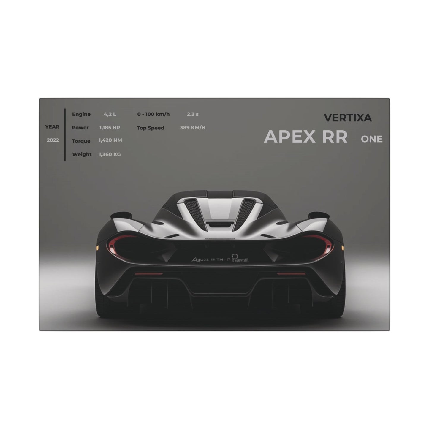 Greyline Supercar Rear View Canvas – Apex RR One (Horizontal)